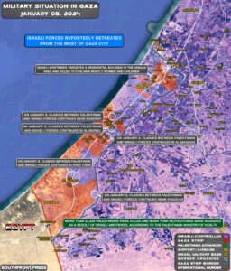 Military Situation In Palestine On January 8, 2024 (Map Update)