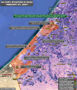 Military Situation In Palestine On February 24, 2024 (Map Update)