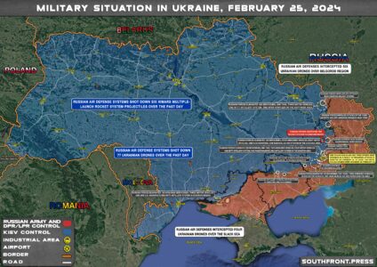 Military Situation On Ukrainian Frontlines on February 25, 2024 (Map Update)