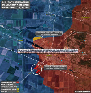 Russian Advance On Donbass Frontlines On February 7, 2024 (Map Update)