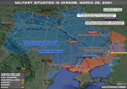 Military Situation On Ukrainian Frontlines On March 23, 2024 (Map Update)