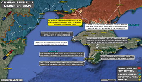 Military Situation On Ukrainian Frontlines On March 24, 2024 (Map Update)