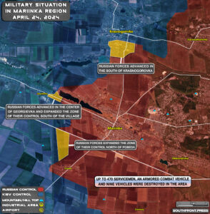 Military Situation On Ukrainian Frontlines On April 24, 2024 (Map Update)