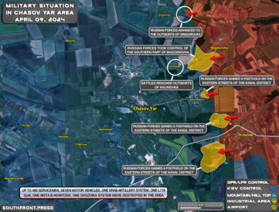 Russian Advance In Chasov Yar On April 9, 2024 (Map Update)