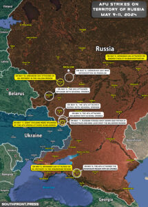 Ukrainian Drone Strikes In Russian Rear Regions On May 9-11, 2024 (Map Update)