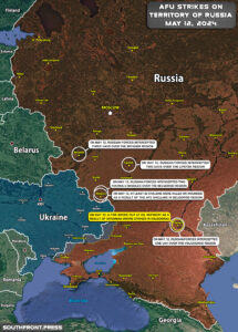 Ukrainian Drone Strikes In Russian Rear Regions On May 12, 2024 (Map Update)