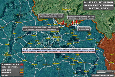 Russian Offensive In Kharkiv Region On May 13, 2024: Russian Army Surrounding Volchansk