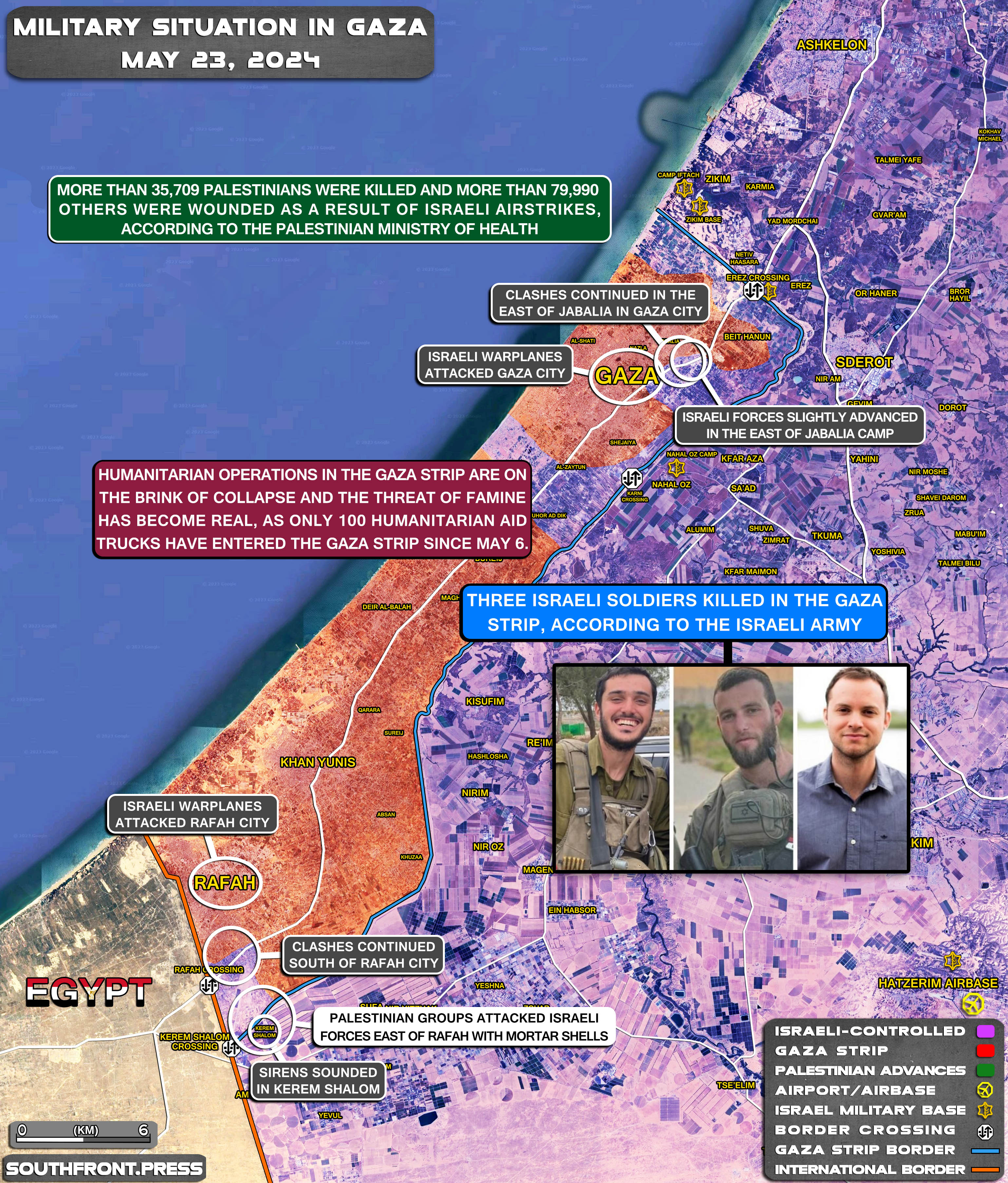 Gaza Map Now Military Situation In Gaza Strip On May 23, 2024 (Map Update)South Front