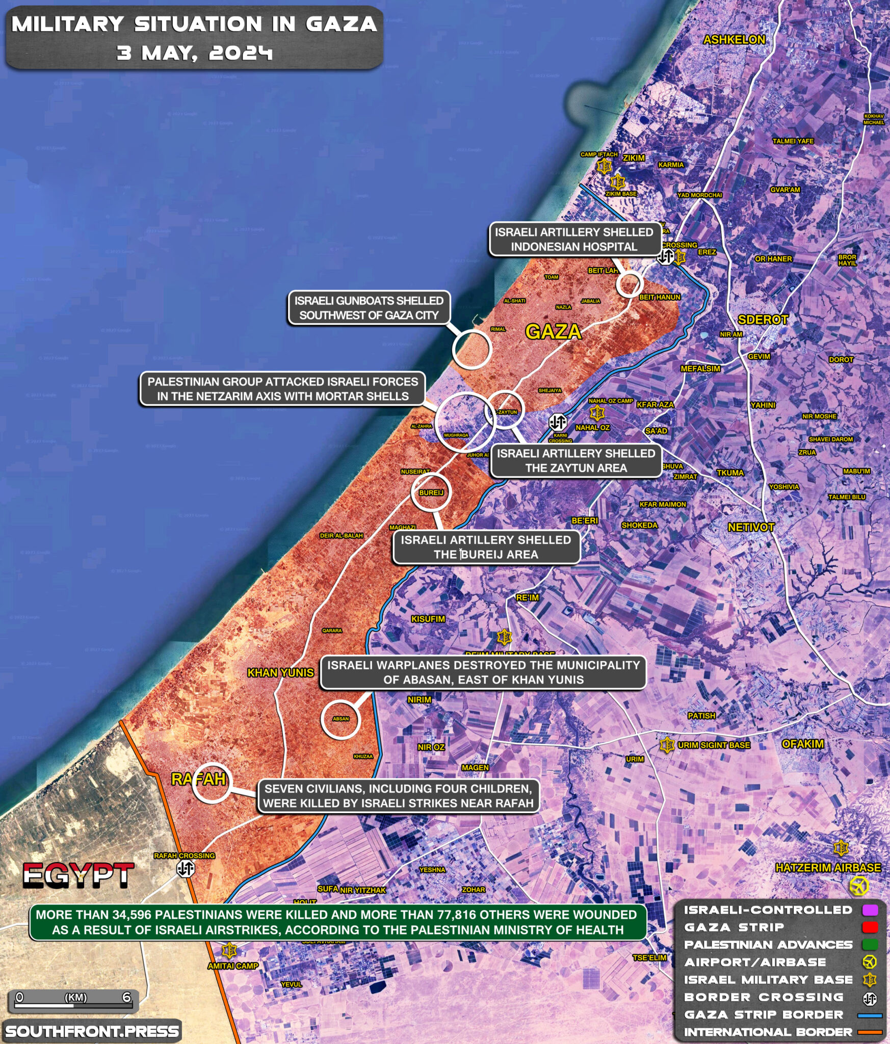 Gaza Map Now Military Situation In Gaza Strip On May 3, 2024 (Map Update)