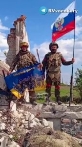 Russian Flags Waving In Kislovka, Kharkiv Region