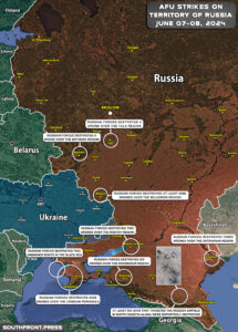 AFU Strikes On Territory Of Russia On June 7-8, 2024 (Map Update)