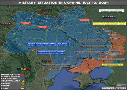 Military Situation On Ukrainian Frontlines On July 10, 2024 (Maps Update)