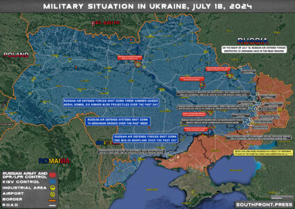 Military Situation On Ukrainian Frontlines On July 18, 2024 (Maps Update)