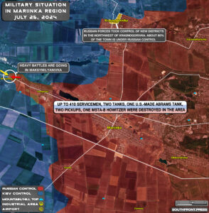 Military Situation On Ukrainian Frontlines On July 25, 2024 (Maps Update)