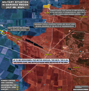 Military Situation On Ukrainian Frontlines On July 28, 2024 (Maps Update)