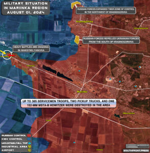 Military Situation On Ukrainian Frontlines On August 1, 2024 (Maps Update)