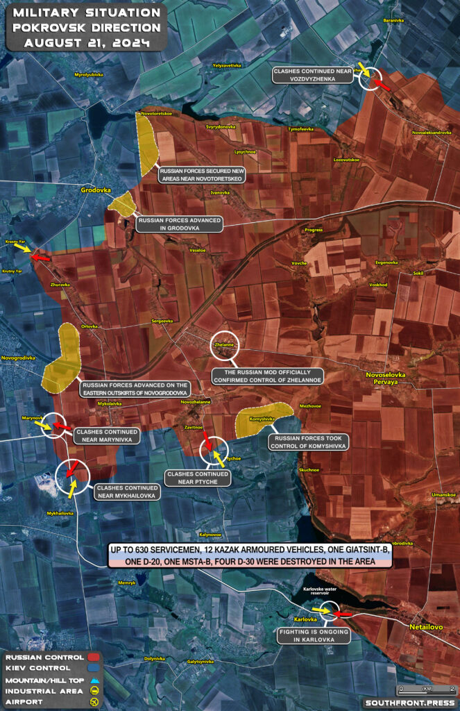 Military Situation On Ukrainian Frontlines On August 21, 2024 (Map Update)