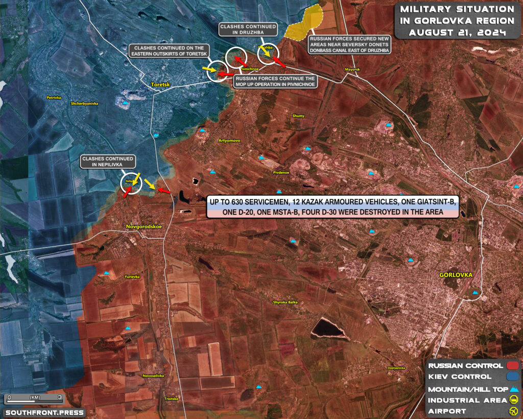 Military Situation On Ukrainian Frontlines On August 21, 2024 (Map Update)