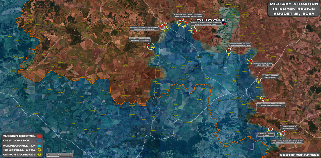 Military Situation In Russian Kursk Region On August 21, 2024 (Map Update)