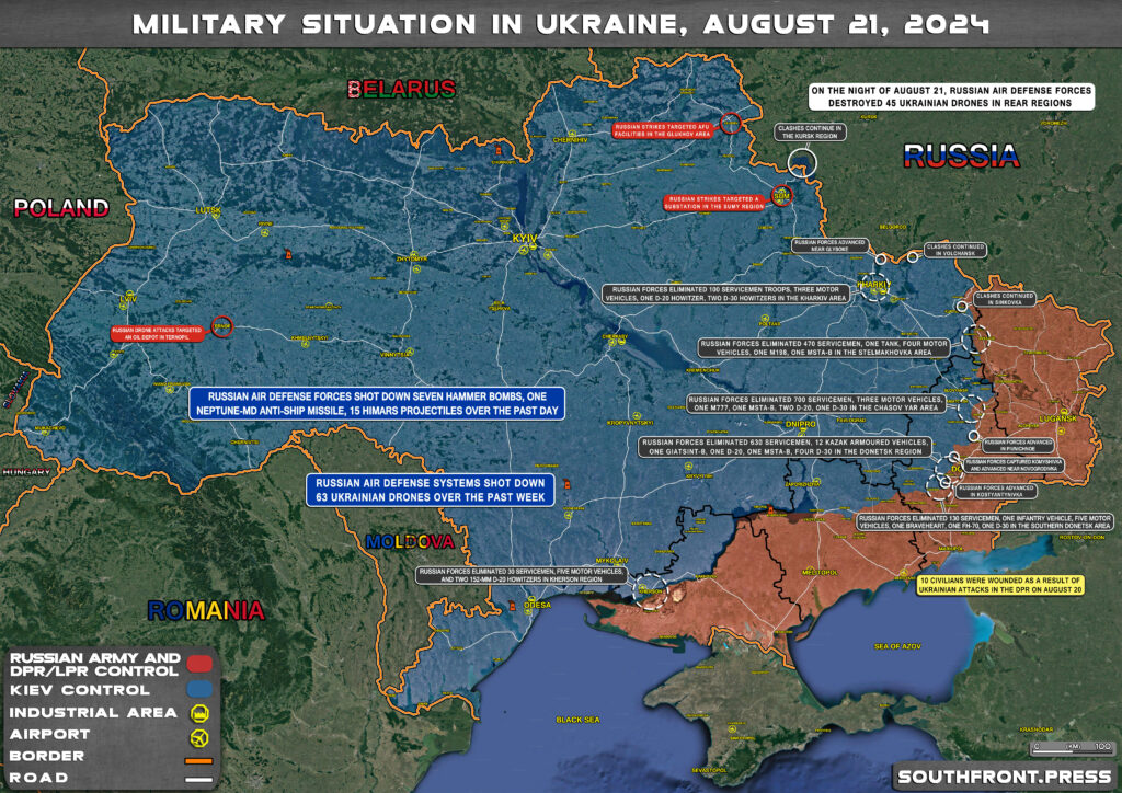 Military Situation On Ukrainian Frontlines On August 21, 2024 (Map Update)