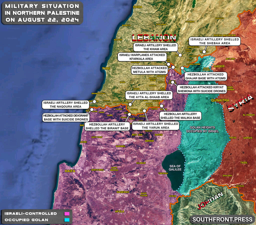 Military Situation In Palestine On August 22, 2024 (Map Update)