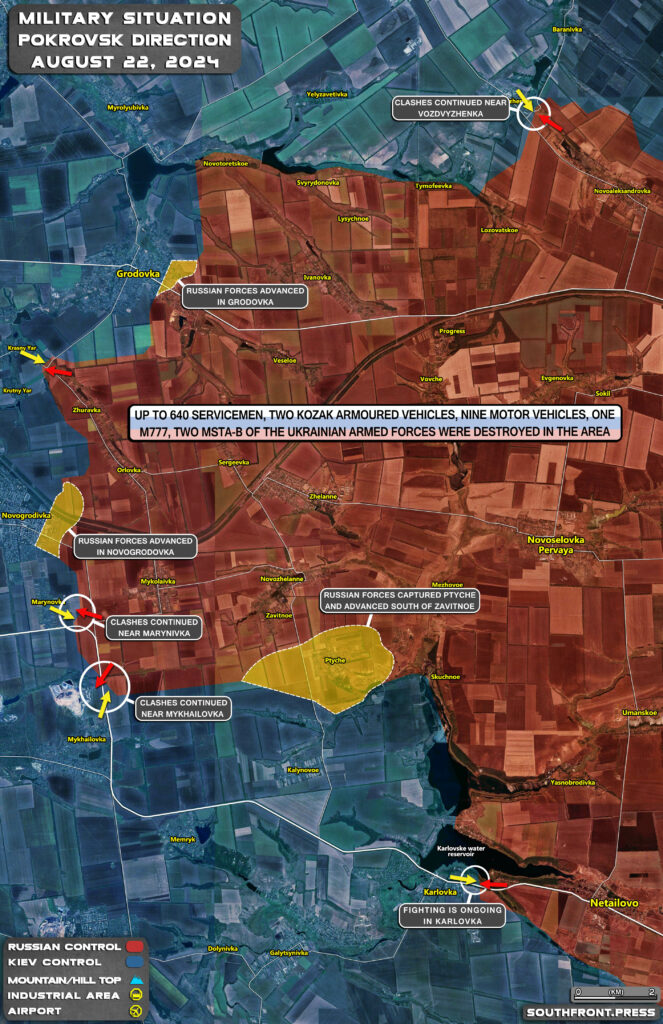 Military Situation On Ukrainian Frontlines On August 22, 2024 (Map Update)