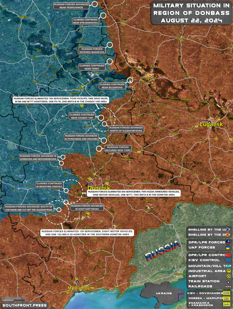 Military Situation On Ukrainian Frontlines On August 22, 2024 (Map Update)