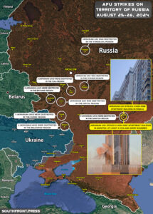 Ukrainian Drone Strikes In Russia On August 26, 2024 (Map Update)