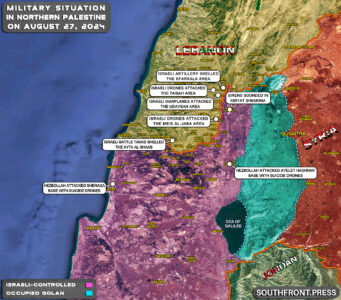 Military Situation On Israeli-Lebanese Border On August 27, 2024 (Map Update)