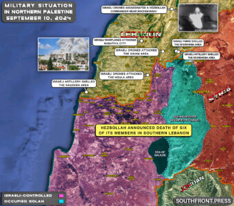 Military Situation On Israeli-Lebanese Border On September 10, 2024 (Map Update)