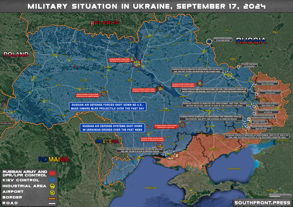 Military Situation In Russian Kursk Region And On Ukrainian Frontlines On September 17, 2024 (Maps Update)