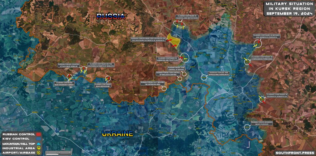 Military Situation In Russian Kursk Region And On Ukrainian Frontlines On September 19, 2024 (Maps Update)