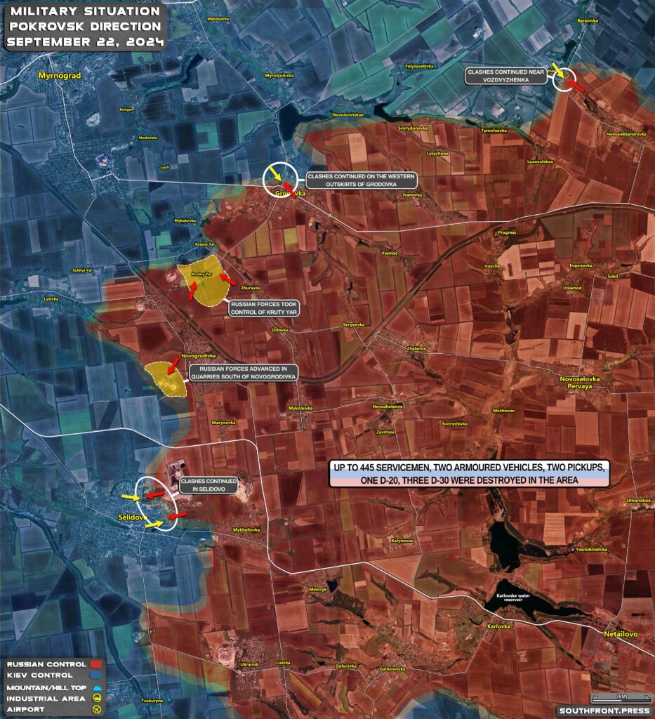 Military Situation In Russian Kursk Region And On Ukrainian Frontlines On September 22, 2024 (Maps Update)