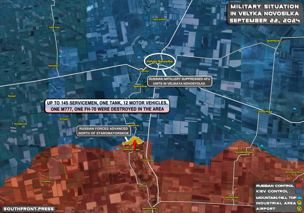 Military Situation In Russian Kursk Region And On Ukrainian Frontlines On September 22, 2024 (Maps Update)