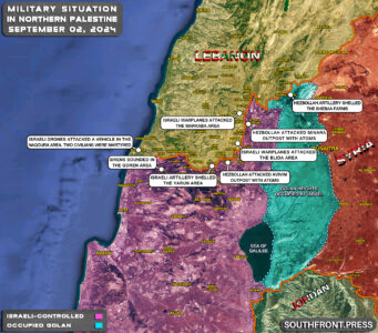 Military Situation On Israeli-Lebanese Border On September 2, 2024 (Map Update)