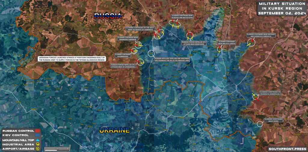 Military Situation In Russian Kursk Region And On Ukrainian Frontlines On September 2, 2024 (Maps Update)