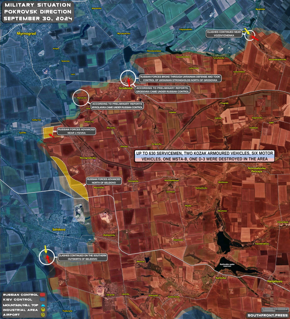 Military Situation In Russian Kursk Region And On Ukrainian Frontlines On September 30, 2024 (Maps Update)