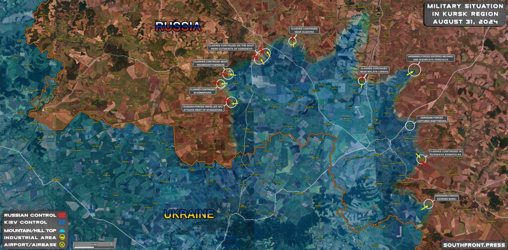 Military Situation In Russian Kursk Region And On Ukrainian Frontlines On August 31, 2024 (Map Update)