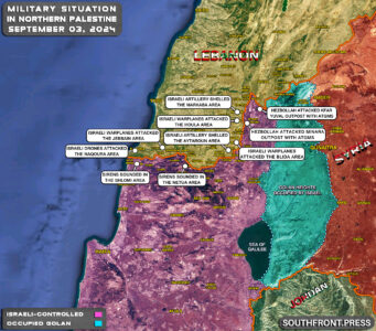 Military Situation On Israeli-Lebanese Border On September 3, 2024 (Map Update)