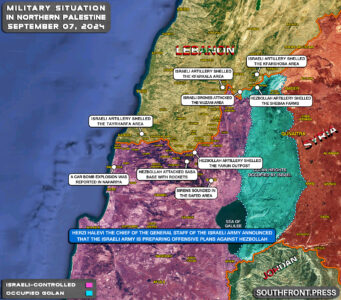 Military Situation On Israeli-Lebanese Border On September 7, 2024 (Map Update)