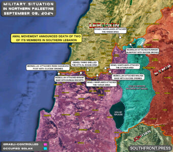 Military Situation On Israeli-Lebanese Border On September 8, 2024 (Map Update)