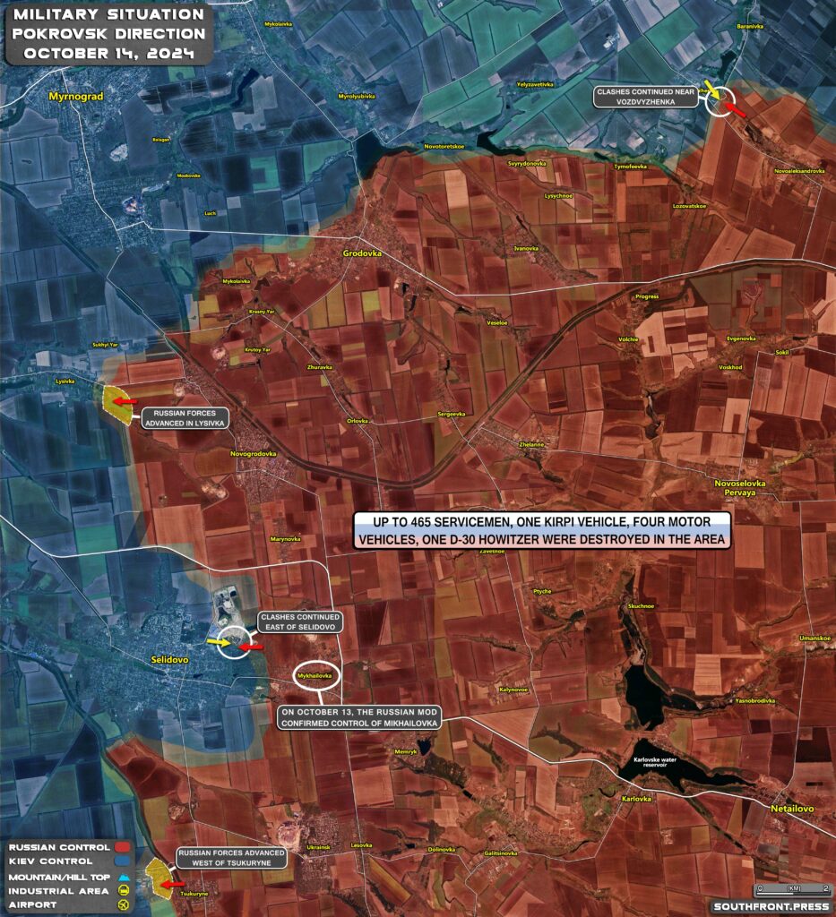 Military Situation In Russian Kursk Region And On Ukrainian Frontlines On October 14, 2024 (Maps Update)