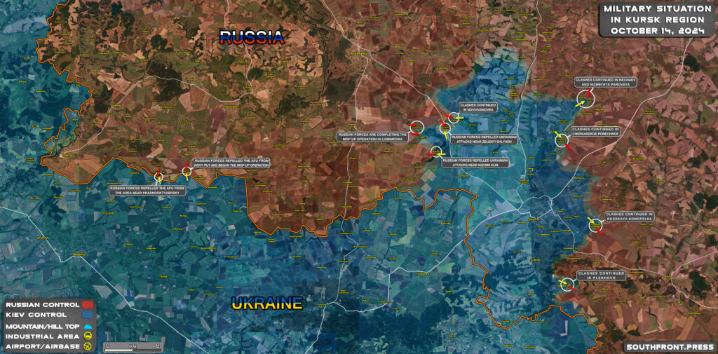 Military Situation In Russian Kursk Region And On Ukrainian Frontlines On October 14, 2024 (Maps Update)