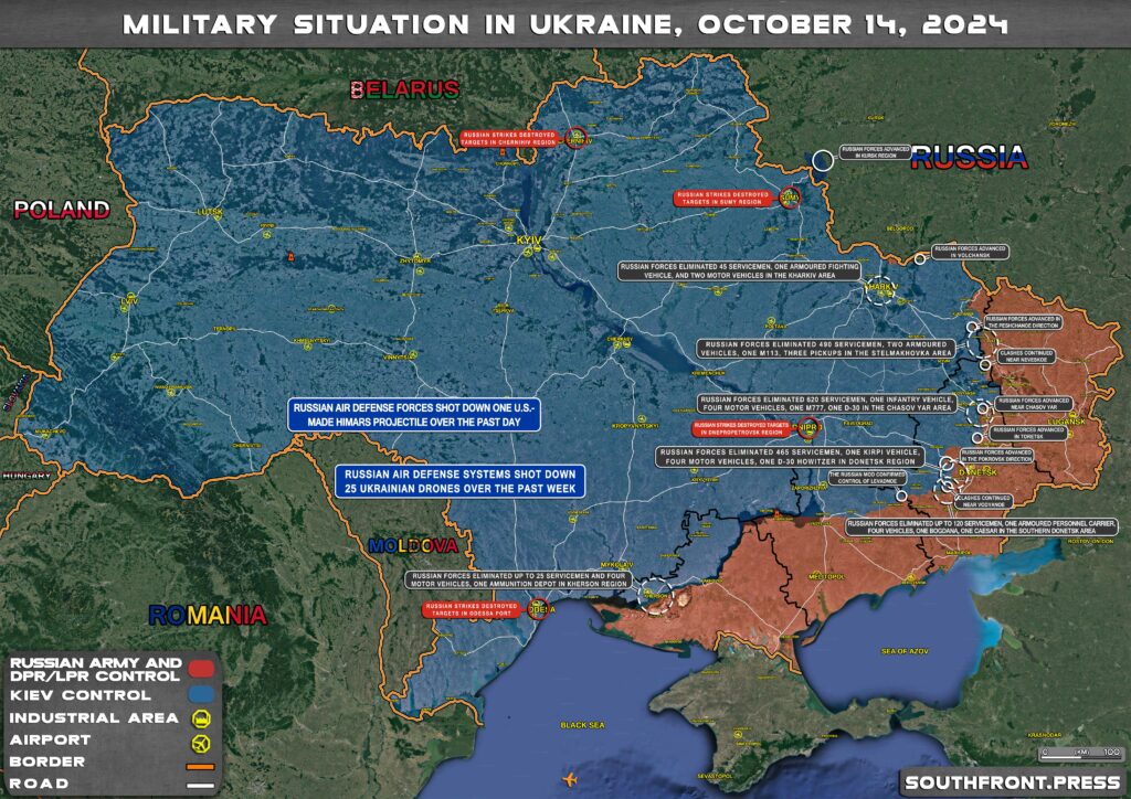 Military Situation In Russian Kursk Region And On Ukrainian Frontlines On October 14, 2024 (Maps Update)