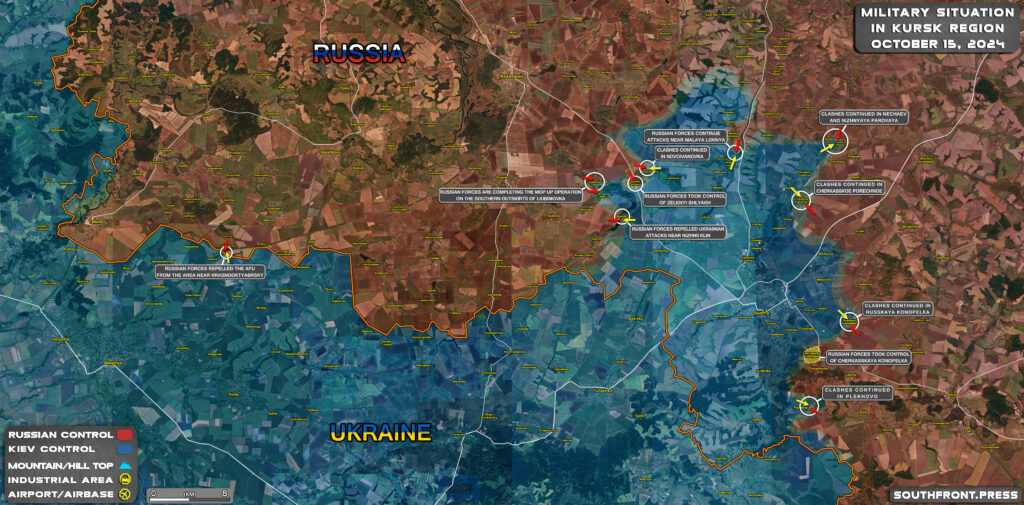 Military Situation In Russian Kursk Region And On Ukrainian Frontlines On October 15, 2024 (Maps Update)