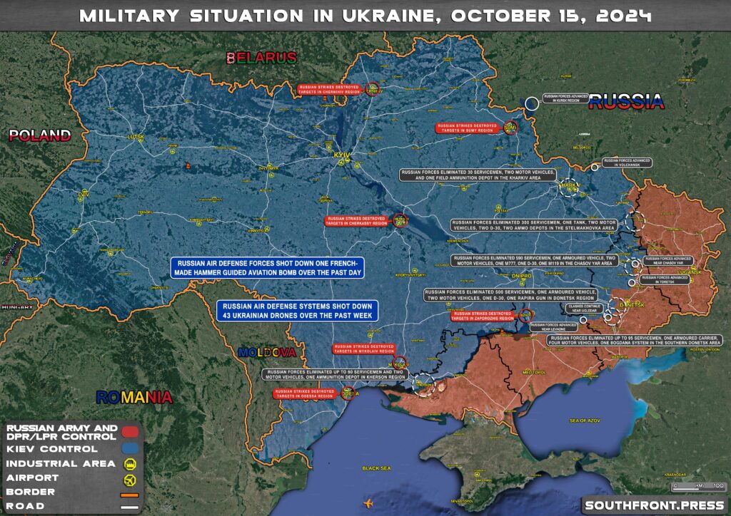 Military Situation In Russian Kursk Region And On Ukrainian Frontlines On October 15, 2024 (Maps Update)