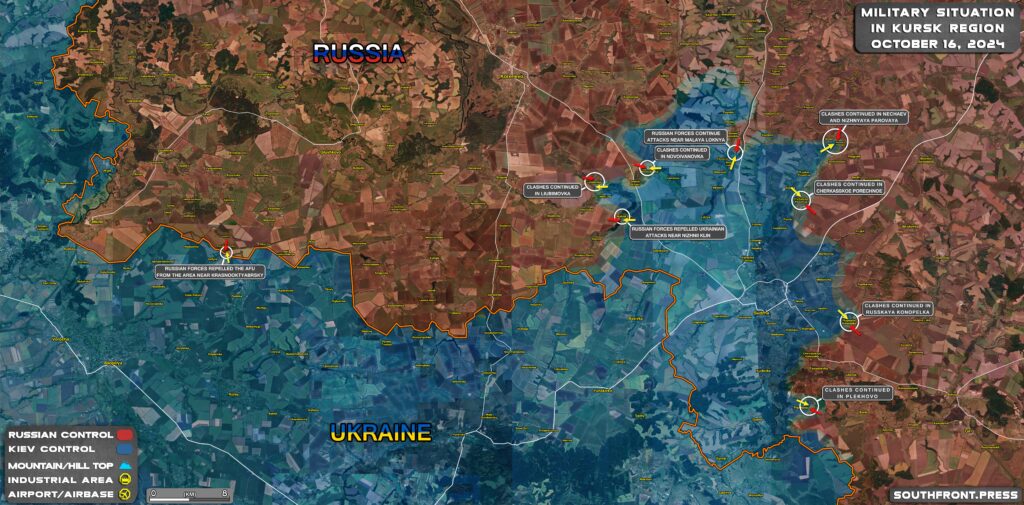 Military Situation In Russian Kursk Region And On Ukrainian Frontlines On October 16, 2024 (Maps Update)