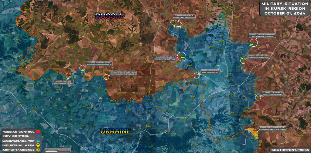 Military Situation In Russian Kursk Region And On Ukrainian Frontlines On October 1, 2024 (Maps Update)