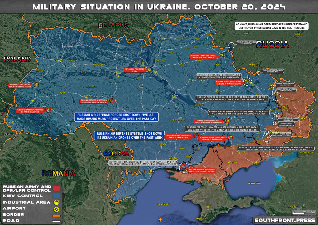 Military Situation In Russian Kursk Region And On Ukrainian Frontlines On October 20, 2024 (Maps Update)