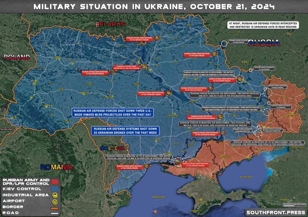 Military Situation In Russian Kursk Region And On Ukrainian Frontlines On October 21, 2024 (Maps Update)